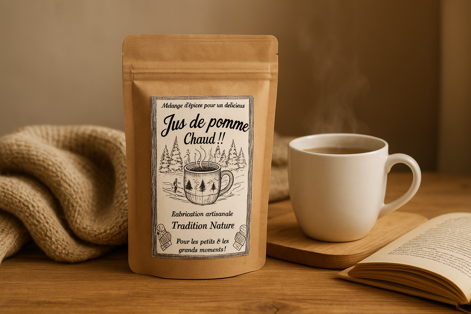Jus de Pommes Épicé d’Hiver